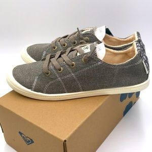 Roxy memory foam slip on sneakers ARJS300223 olive grey